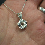 Blue Topaz necklace in rose shape for unique gifting and boho styling