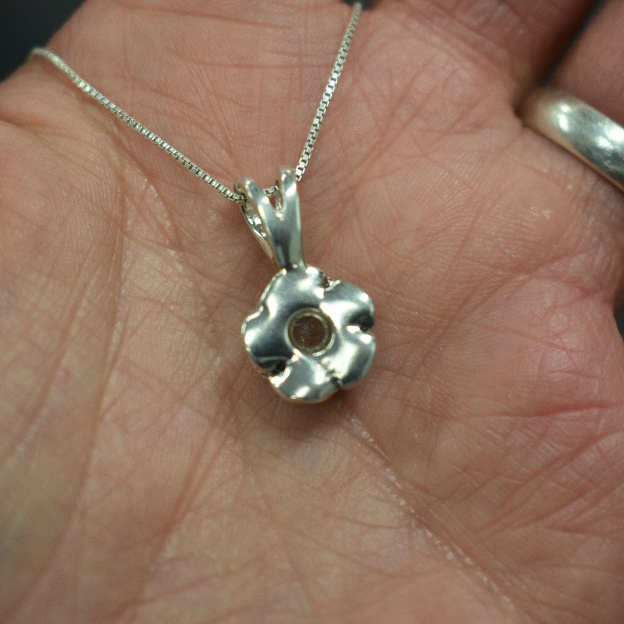 Blue Topaz necklace in rose shape for unique gifting and boho styling