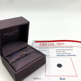 Genuine Sapphire Ring - Solid Rose Gold Ring - Dainty Sapphire Ring