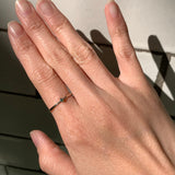 Certified Emerald Ring - Real Gold Engagement Ring - 14k Solid White Gold Ring