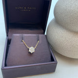 Genuine Diamond Necklace - 1 Carat Diamond Necklace - Solid Yellow Gold Necklace