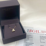 Diamond Triangle Necklace - Solid 14k Gold Necklace - Minimalist Gold Necklace