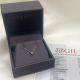 Genuine Blue Diamond Necklace – 14k Solid Gold Necklace – Real Gold Blue Diamond Dainty Necklace