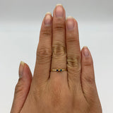 Genuine Blue Diamond Ring - Solid 14k Gold Ring - Blue Two Stone Ring