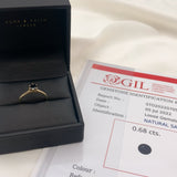 CERTIFIED Real Sapphire Ring - Solid 14k Gold Ring - Genuine Sapphire Engagement Ring