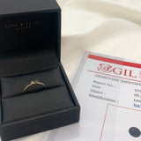 CERTIFIED Diamond Ring - Genuine Sapphire Ring - Solid 14k Gold Ring