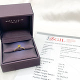 Real Diamond Gold Ring - Certified Yellow Diamond Ring - Real Solid 14k Gold Ring