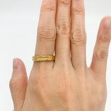 Gold Fish Bone Ring - Fishbone Ring, Gold Vermeil Ring