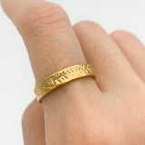 Gold Fish Bone Ring - Fishbone Ring, Gold Vermeil Ring