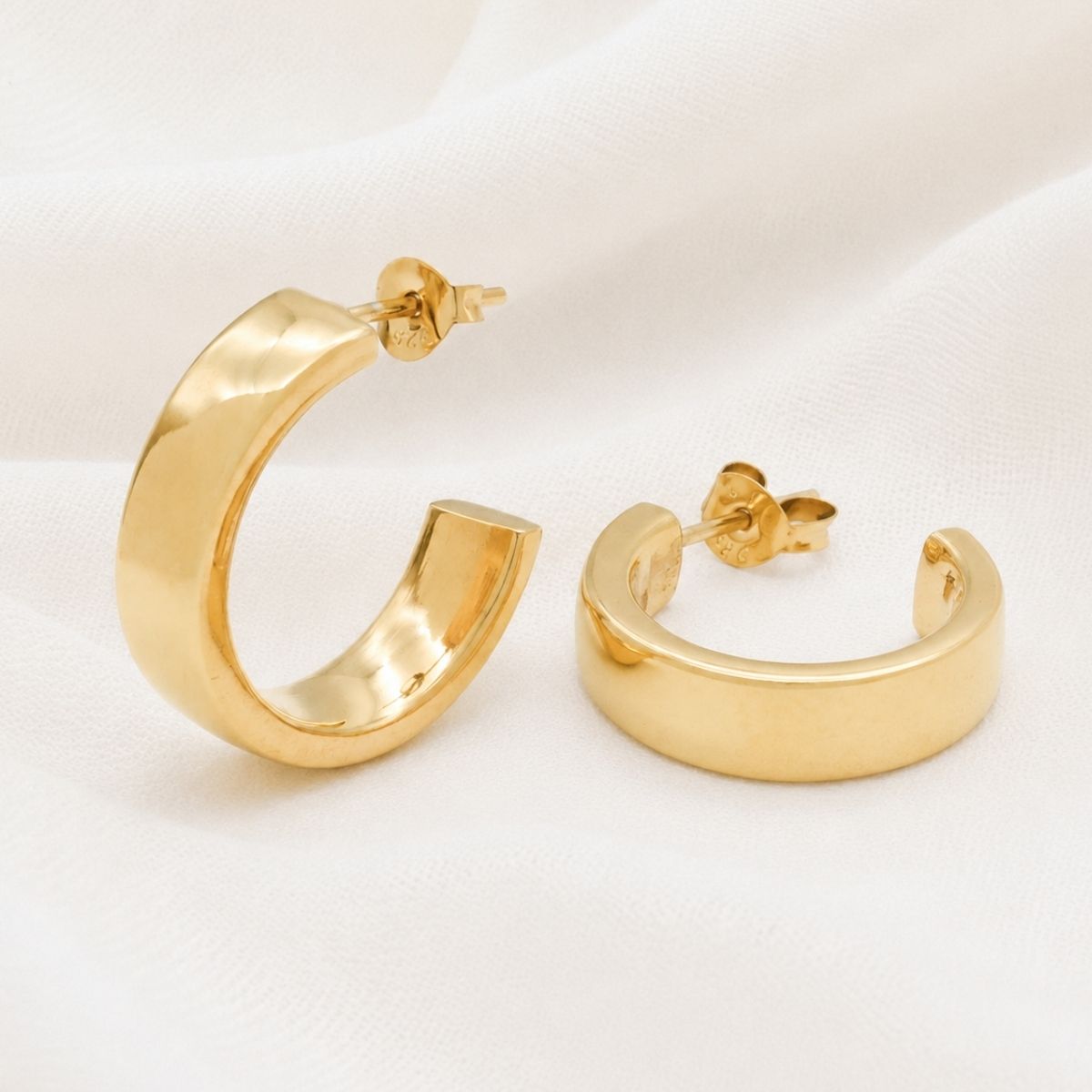 Gold Hoop Earrings - Chunky Hoops - Thick Hoop Earrings – Adina Stone
