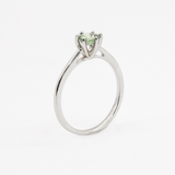 Green Sapphire Ring - Genuine Sapphire Ring - Real Gold Sapphire Ring