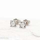 Real Diamond Studs - Certified Diamond Earrings - Solid Gold Diamond Earrings