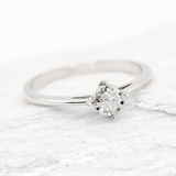 Natural Diamond Ring - Certified Engagement Ring - Real Gold Diamond Ring
