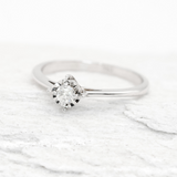 Natural Diamond Ring - Certified Engagement Ring - Real Gold Diamond Ring