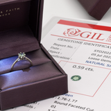 Green Sapphire Ring - Genuine Sapphire Ring - Real Gold Sapphire Ring