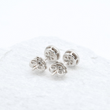 Genuine Diamond Studs - Real Solid Gold Earrings - White Gold Earrings Studs