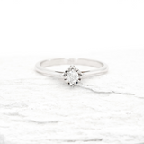 Natural Diamond Ring - Certified Engagement Ring - Real Gold Diamond Ring