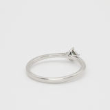 Genuine Emerald Ring - Solid White Gold Ring - Minimalist May Birthstone Ring