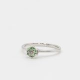Green Sapphire Ring - Genuine Sapphire Ring - Real Gold Sapphire Ring