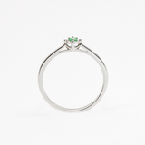 Genuine Emerald Ring - Solid White Gold Ring - Minimalist May Birthstone Ring