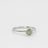 Green Sapphire Ring - Genuine Sapphire Ring - Real Gold Sapphire Ring