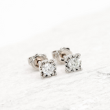 Real Diamond Studs - Certified Diamond Earrings - Solid Gold Diamond Earrings