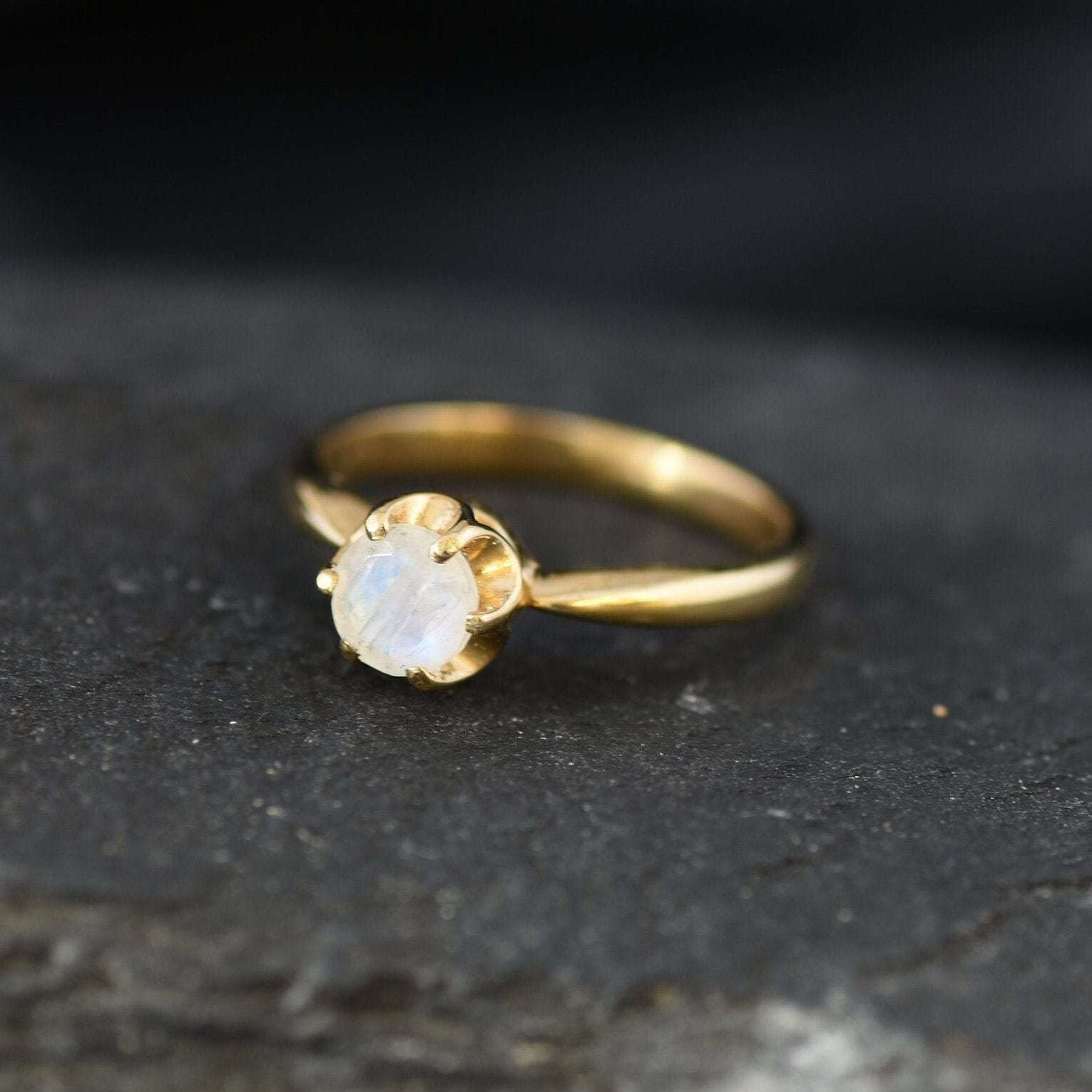 Moonstone birthstone ring making a cherished gift for birthdays or anniversaries.