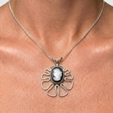 Lady Pendant - Cameo Pendant - Statement Flower Necklace