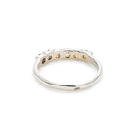 Natural Fire Opal cabochon half eternity ring in solid 925 sterling silver, designed with dainty cabochon stones for timeless elegance and flashes of fire colors. This ring highlights durability and everyday wear while being lightweight and comfortable. As the October Birthstone, Fire Opal makes a meaningful gift for birthdays, anniversaries, or special occasions. Perfect to wear at weddings, cocktail parties, and festive celebrations.