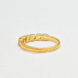 Ethiopian Opal eternity ring in gold with round diamond cut stones, ideal for stacking or wearing solo, symbolizing endless love and inspiration, a meaningful October birthstone gift for weddings, anniversaries, and milestone celebrations.