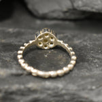 Flower Fire Opal Ring in solid 925 Sterling Silver with dainty bubble band style, designed with flashes of fire colors. Known for its energy of inspiration and positivity, this October birthstone makes a meaningful gift idea for nature lovers and those who adore dainty jewelry styles.
Perfect for anniversaries, birthdays, weddings, and romantic evening events.