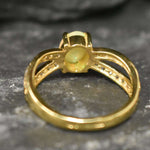 Opal Ring with split shank band and CZ pave setting showing flashes of fire colors, designed as elegant fine jewelry. Known for its emotional healing and creativity benefits, Opal is also the October birthstone and a thoughtful gift for birthdays or anniversaries. Perfect to wear at weddings, romantic dinners, and special evening celebrations.