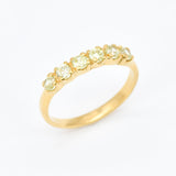 Peridot band ring gift idea combining natural beauty with symbolic meaning for loved ones.