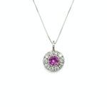 Alexandrite pendant with sparkling CZ diamonds for timeless elegance