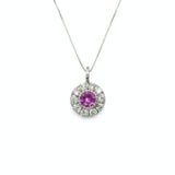 Alexandrite pendant with sparkling CZ diamonds for timeless elegance