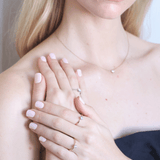 Genuine Diamond Ring - Diamond Engagement Ring - Classy Solid Gold Ring