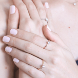 Genuine Diamond Ring - Diamond Engagement Ring - Classy Solid Gold Ring