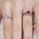 Genuine Ruby Ring - 18k Solid Gold Ring - Certified Ruby Gold Ring