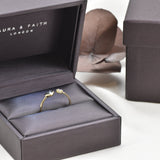 Certified Diamond Heart Ring - Real 14k Gold Diamond Ring - Dainty Heart Ring