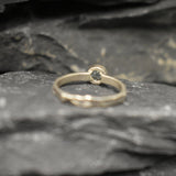 Solitaire Aquamarine ring in polished silver, a lovely pick for modern brides or spring events.