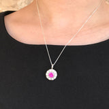 Alexandrite necklace with CZ diamonds for confidence and clarity