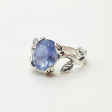 Tanzanite Ring - Blue Leaf Ring - Vintage Branch Ring