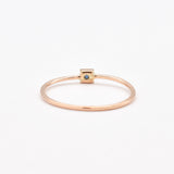 Real Sapphire Ring - Rose Gold Sapphire Ring - Blue Solid Gold Ring