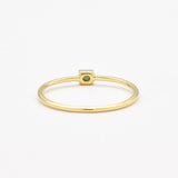 Real Gold Emerald Ring - Genuine Emerald Ring - Dainty Solid Gold Ring