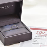 Blue Diamond Ring - Dainty Blue Diamond Ring - Real 14k White Gold Ring