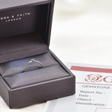 Dainty Sapphire Ring -  Genuine Sapphire Ring - Solid White Gold Ring