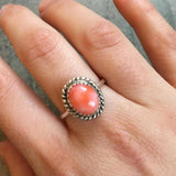 Amber Vintage Ring - Natural Amber Ring - Solitaire Amber Ring