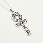 Ankh Cross Necklace in 925 Sterling Silver - Unique statement piece perfect for casual outfits and meaningful gifts.