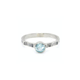 Elegant Aquamarine ring in sterling silver, perfect for calming energy and March birthday gifts.