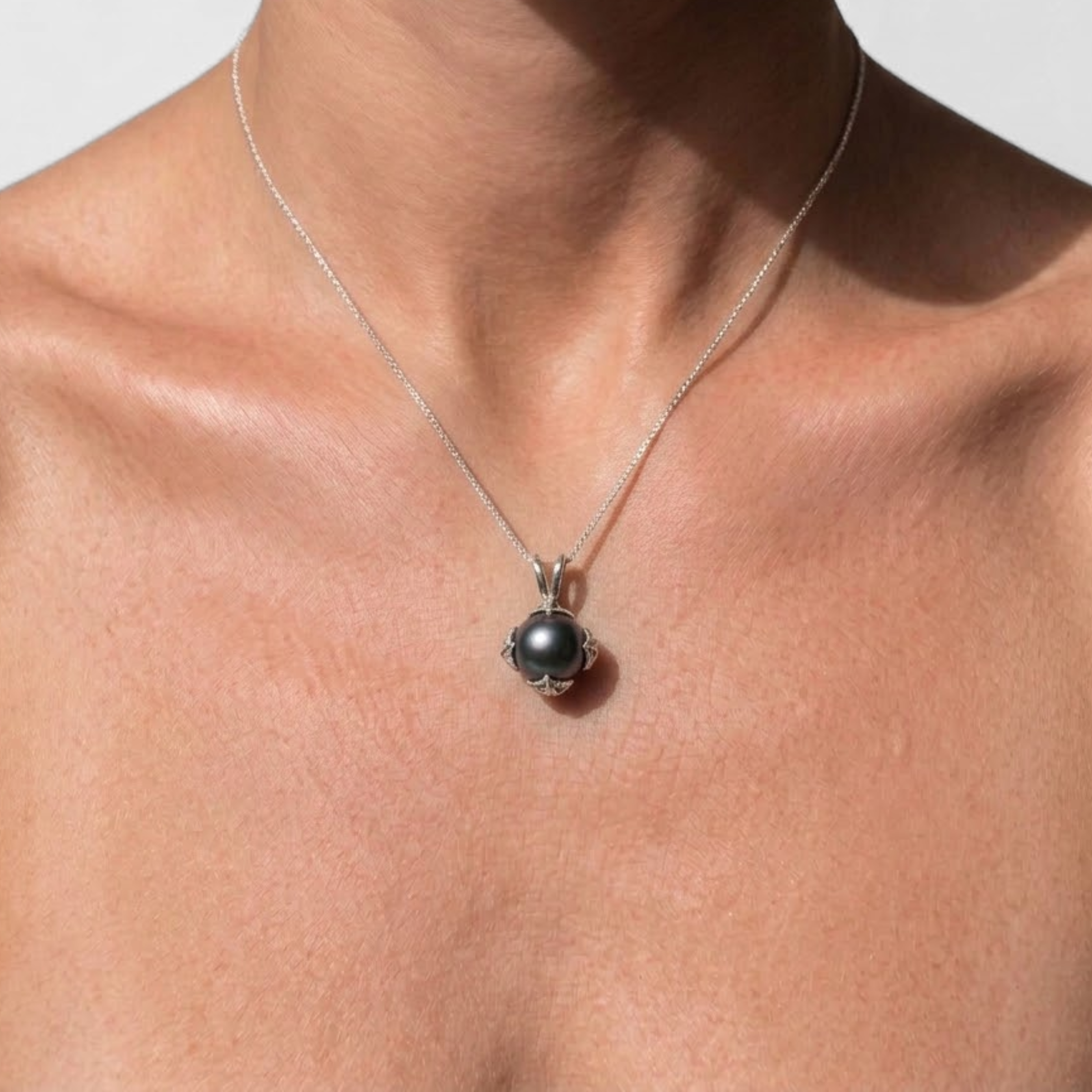 Elegant 925 Sterling Silver Natural Pearl Pendant, prong set white pearl, symbolizing purity, ideal for birthdays and daily wear.